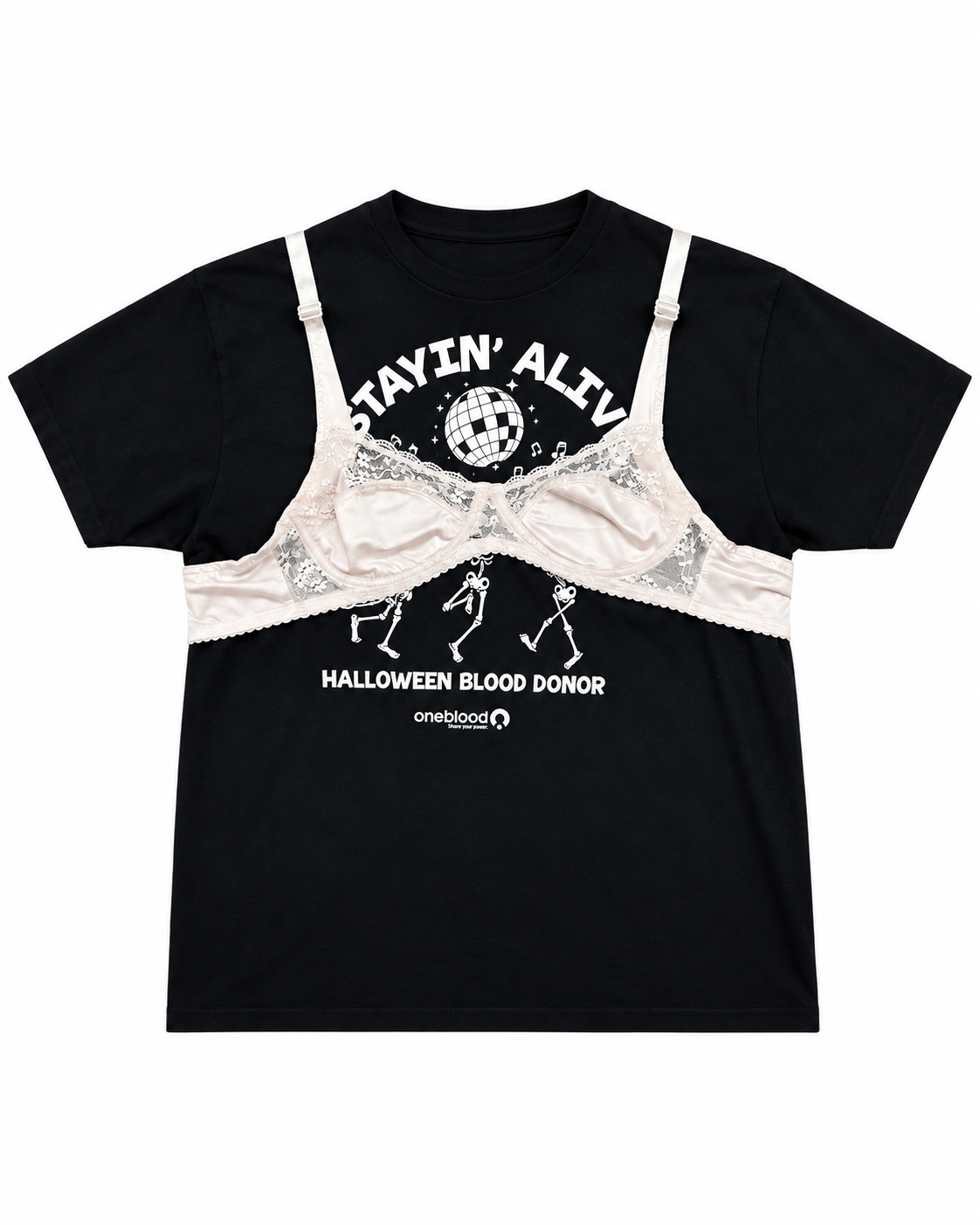 BRALETTE MEN TEE BLACK STAYIN´ ALIVE