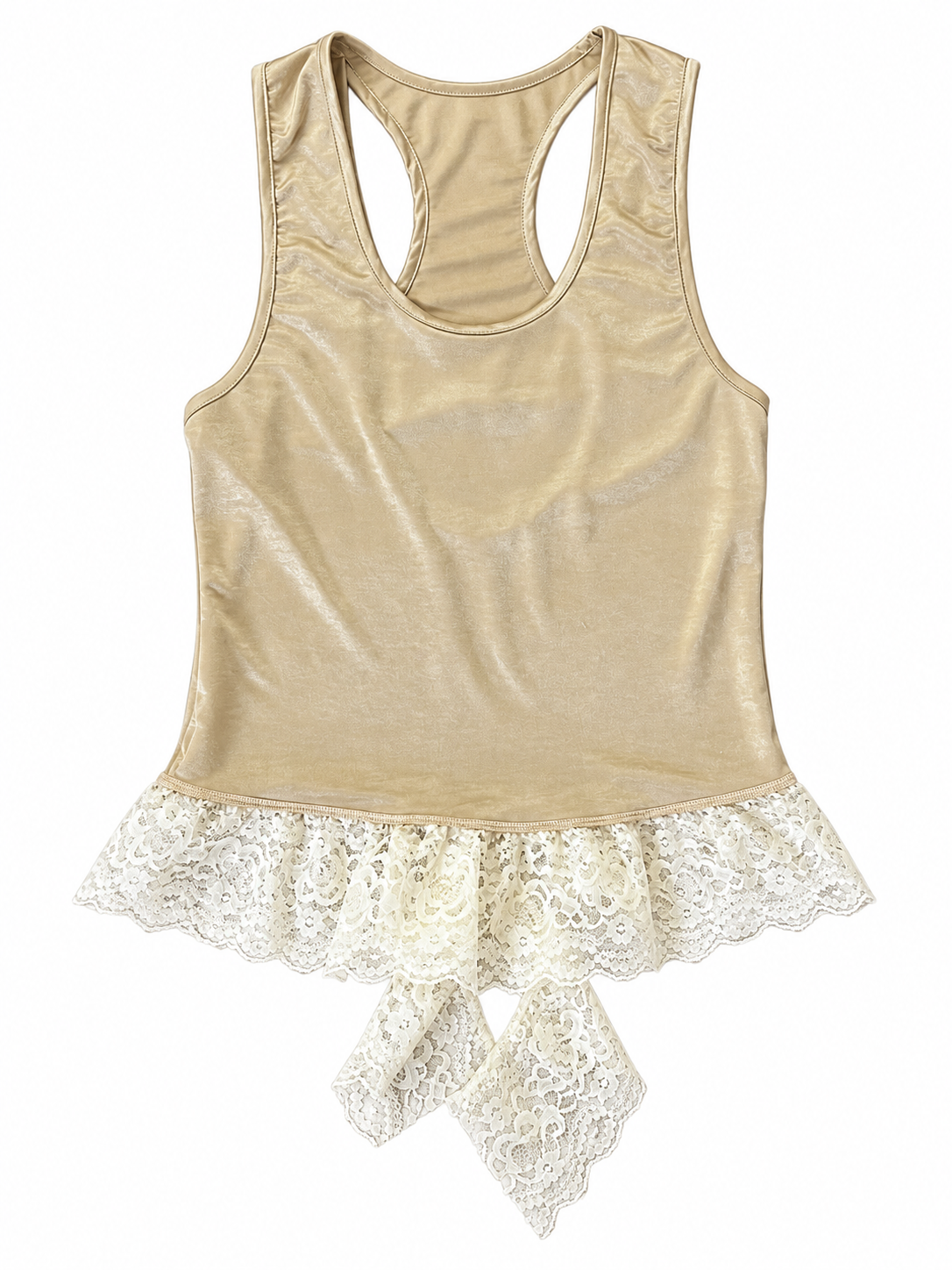 BLUSA BEIGE CON OLANES