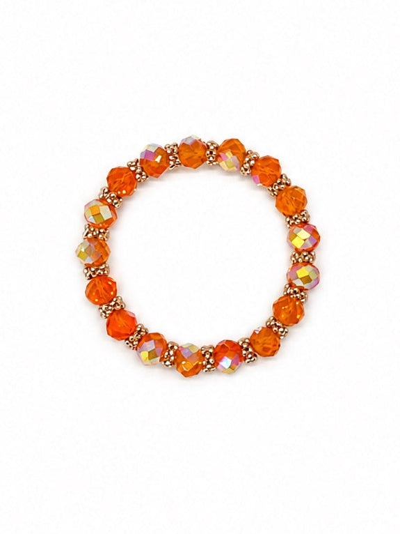 PULSERA NARANJA DE CRISTALES