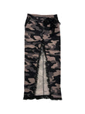 MAXI FALDA DE TUBO MILITAR GRIS Y NEGRO