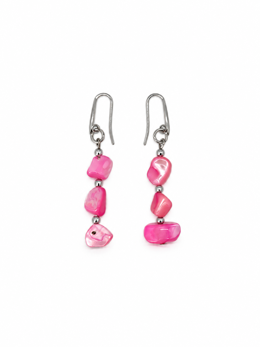 ARETES DE MADRE PERLA ROSA