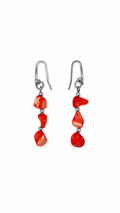 ARETES MADRE PERLA ROJOS