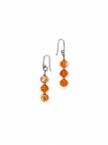ARETES DE CRISTAL TORNASOL NARANJA