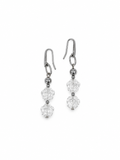 ARETES DE CUARZO BLANCO EN FORMA DE ROSA