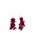 ARETES ARTESANOS ROSAS CON PEPITA Y ACERINA