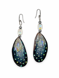 ARETES DE MEJILLÓN NATURALES CON INCRUSTACIÓN DE CRISTAL SWAROVSKI