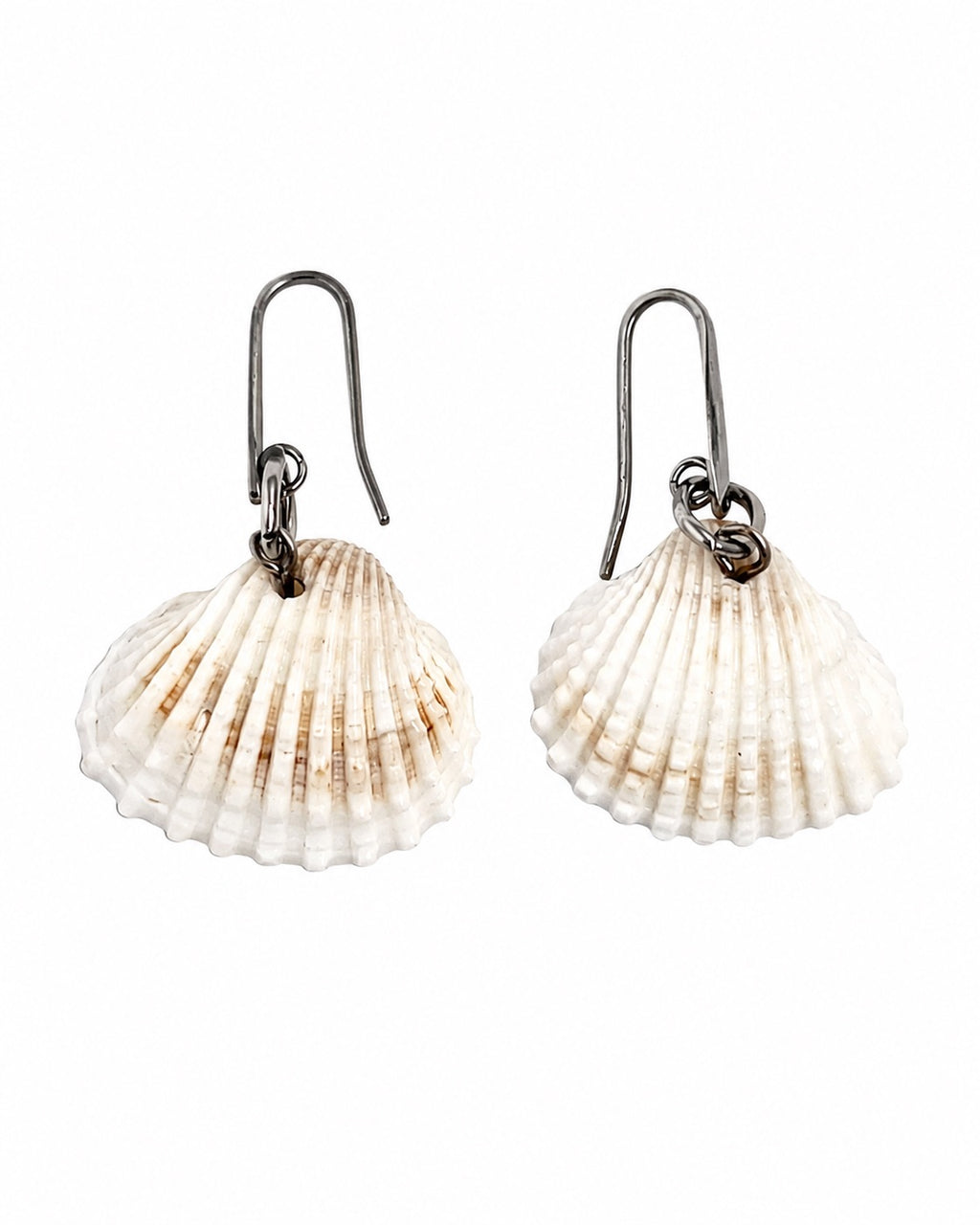 ARETES DE CONCHA CON CRISTAL