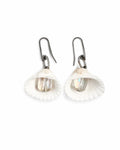 ARETES DE CONCHA CON CRISTAL
