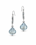 ARETES ACERINA DE CUBOS Y DIAMANTE DE CRISTAL
