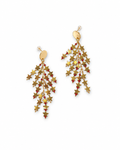 ARETES CASCADA DE ESTRELLAS DE ACERINA DORADAS