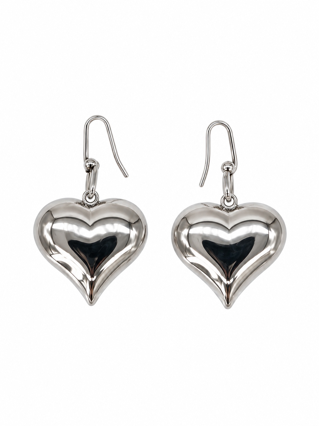ARETES DE CORAZÓN GRANDES SENCILLOS
