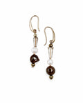 ARETES CUBISTA CON PERLA VERDE