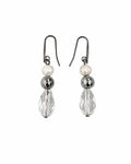 ARETES GOTA CRISTAL, PERLA Y ACERINA