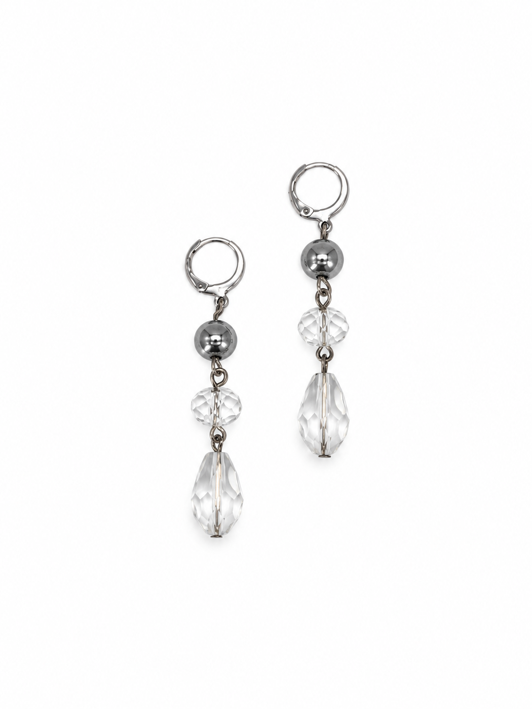 ARETES ESPOSA GOTA LARGA CRISTAL Y ACERINA