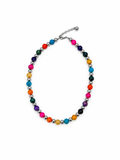 COLLAR DE AGATAS PULIDAS MULTICOLOR - PRIDE