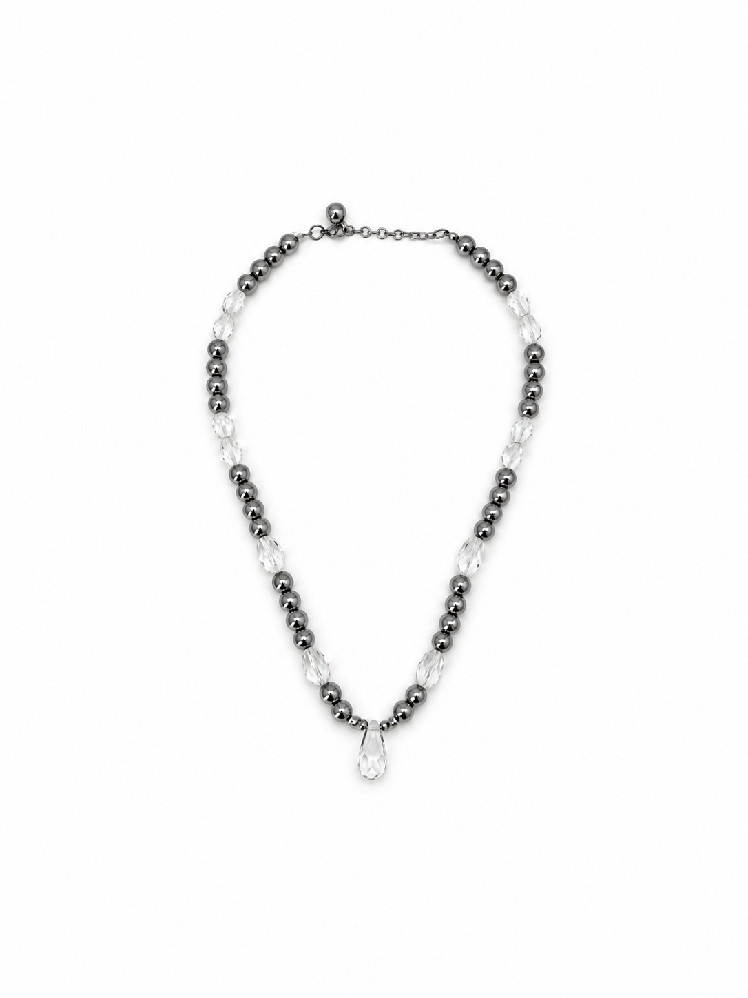 COLLAR DE ACERINA Y CRISTAL DE CANDELABRO