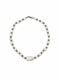 COLLAR MIX ACERINA, ESTRELLAS Y PERLAS CON PERLA BARROCA CENTRAL
