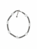 COLLAR DE CUARZO BARROCO TRANSPARENTE CON ACERINA