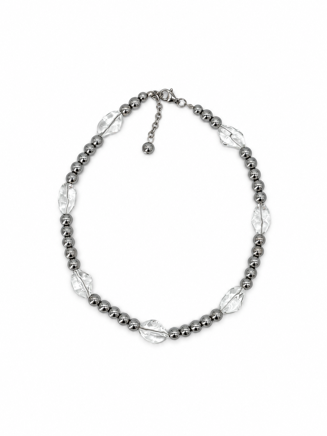 COLLAR DE CUARZO BARROCO TRANSPARENTE CON ACERINA