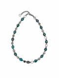 COLLAR DE CRISTAL TORNASOL CON LUNETAS DE ACERINA