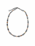 COLLAR PERLA DE MAYORCA CON CUBOS DE ACERINA