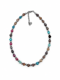 COLLAR DE AGATAS FACETADAS Y ACERINA