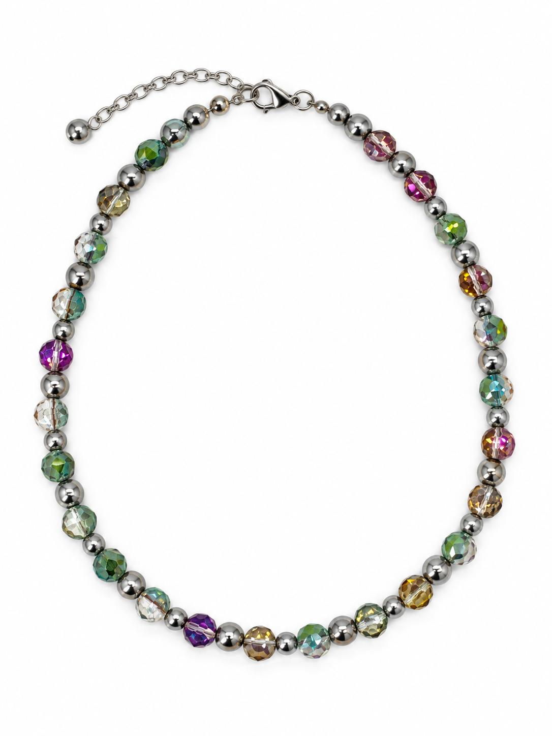 COLLAR BOLA DISCO FACETADA MEDIANA Y ACERINA BURBUJAS