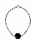 COLLAR DE CRISTALES, ACERINA Y AGATA CENTRAL NEGRA