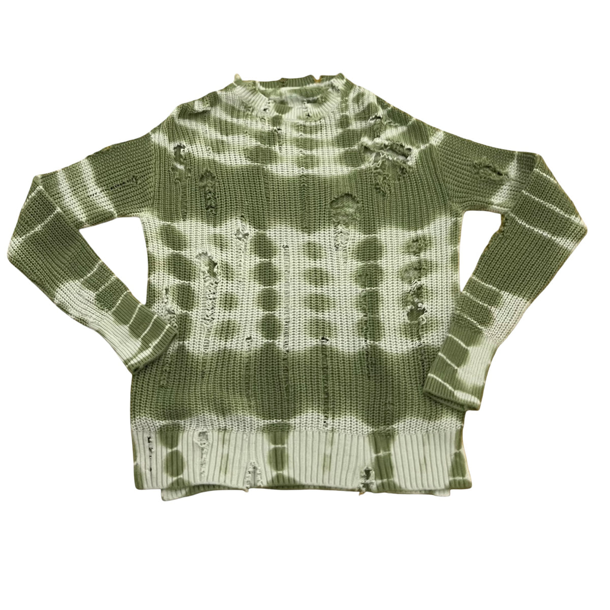 SUÉTER VERDE Y BLANCO TIDE-DYE