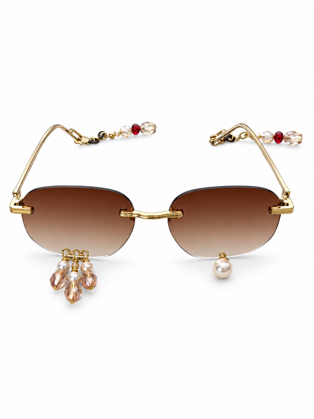 LENTE SIN MONTURA CON ARETES DESMONTABLES COLOR NUDE