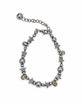 PULSERA DE ESTRELLAS DE ACERINA Y GOTAS DE CRISTAL GRIS