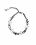 PULSERA DE ROSAS DE CUARZO BLANCO Y ESTRELLAS ACERINA