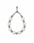 PULSERA PERLOTAS BLANCA Y ACERINA